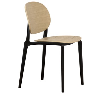 Sedia legno struttura polipropilene