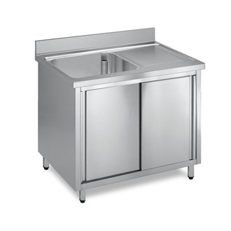 Lavello acciaio inox Armadiato, 1 vasca gocciolatoio dx