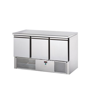 Saladette refrigerata con piano in acciaio inox 3 porte