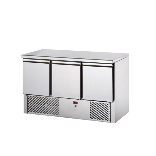 Saladette refrigerata con piano in acciaio inox 3 porte