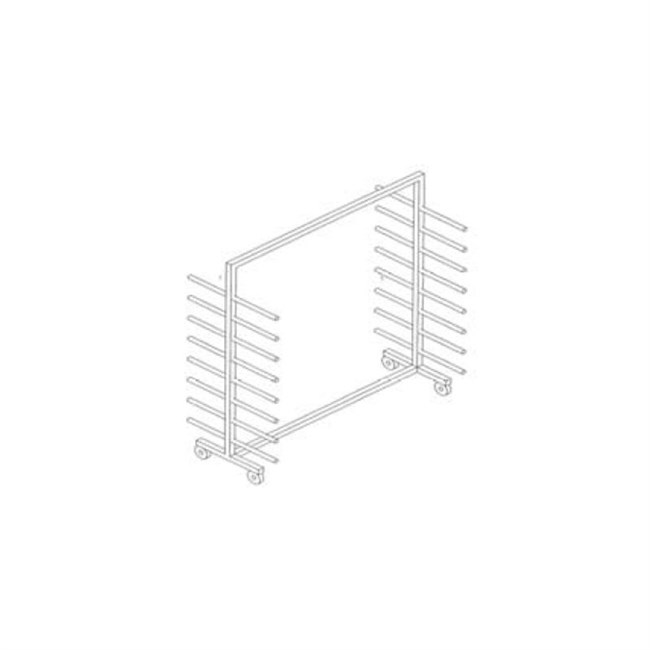 Carrello inox portatavole a pioli A N.8/12 posti