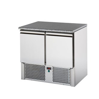 Saladette refrigerata con piano in granito 2 porte