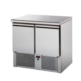 Saladette refrigerata con piano in acciaio inox 2 porte