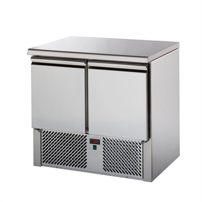 Saladette refrigerata con piano in acciaio inox 2 porte