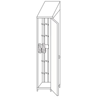 Armadio portastivali in acciaio inox 5 paia