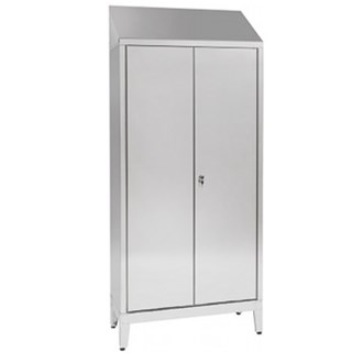 Armadio Portascope Per Tiracqua Ad 1 Anta In Acciaio Inox Aisi 304 Cm.  50X40X215H