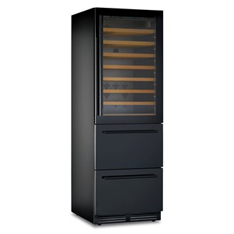 Cantina frigo vini ventilata +2°C/+20°C  + 0°C / +15 °C nero