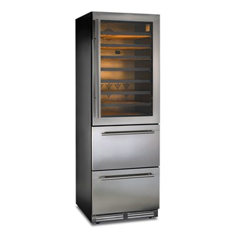 Cantina frigo vini ventilata +2°C/+20°C  + 0°C / +15 °C grigio