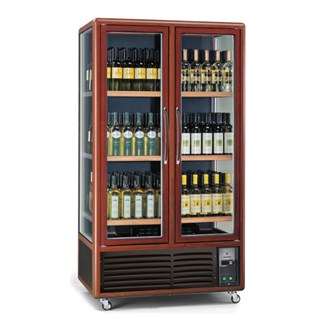 Cantina vini in legno refrigerata con supporti piani Enotec 681 1tv/p