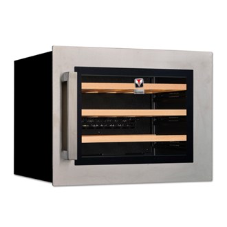 Frigo vini con vetro doppio strato solo da incasso e mono temperatura Sommelier 24 plus