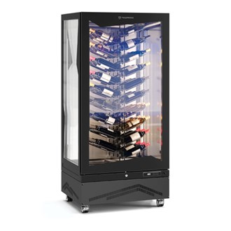 Cantinetta refrigerata verticale per bottiglie di vino con innovativa struttura 