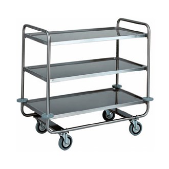 Carrello di servizio acciaio inox 3 ripiani 110x60x100h