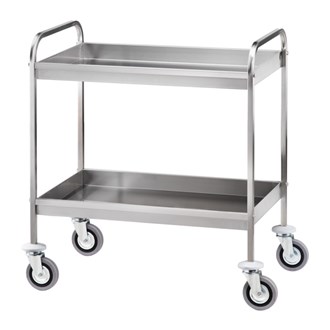 Carrello inox da sbarazzo per ristorazione 91x57x97h