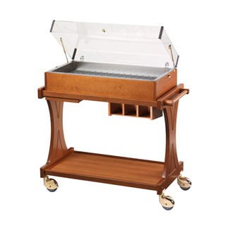 Carrello refrigerato in legno a piastre eutettiche