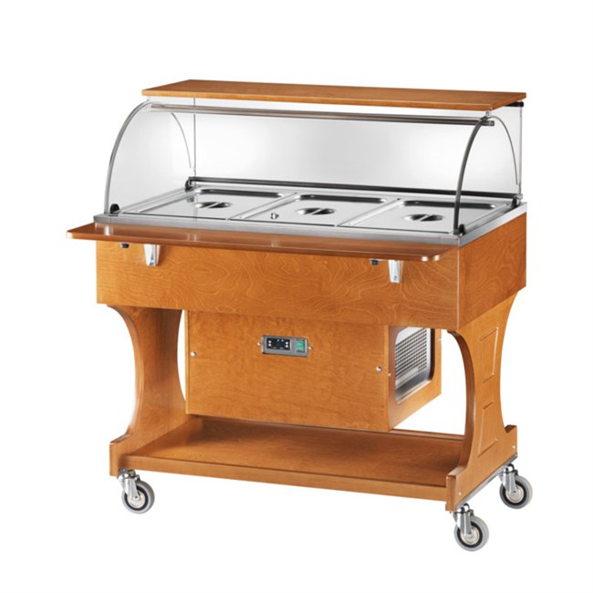Carrello espositore refrigerato per ristorazione