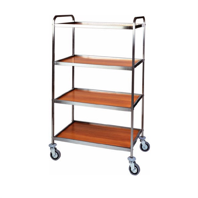 Carrello di servizio inox per albergo 103x57x172h