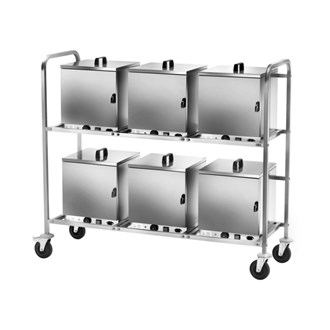 Carrello inox porta cassette termiche