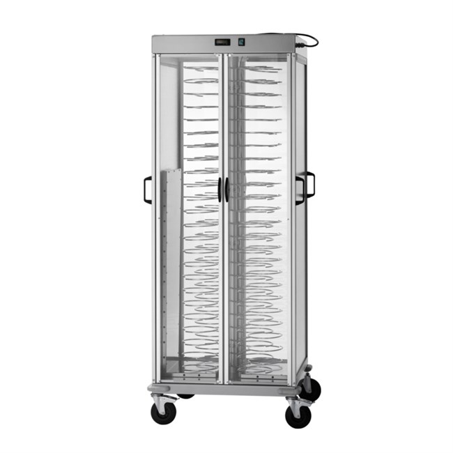 Carrello portapiatti armadiato caldo per antipasti 75x78x177h