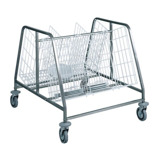 Carrello portapiatti da ritiro 88x105x98h