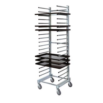 Carrello portateglie inox pasticceria a pioli 50x51x177h