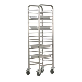 Carrello portateglie inox rinforzato 45,5x62x177h