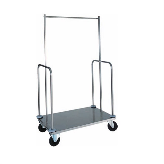 Carrello inox portavaligie e portabiti