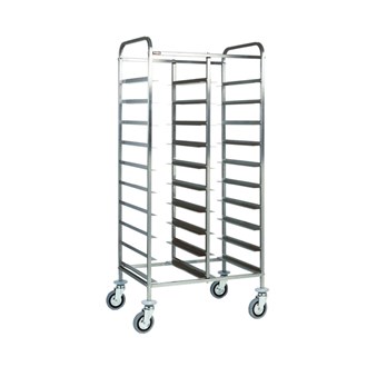Carrello portavassoi inox 20 vassoi 74x62x175h