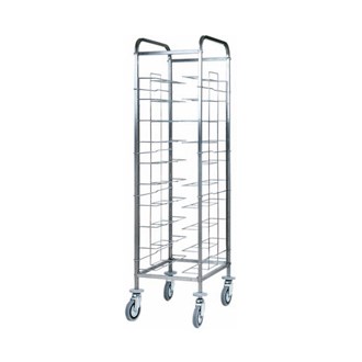 Carrello portavassoi inox per self-service 52x62x175h