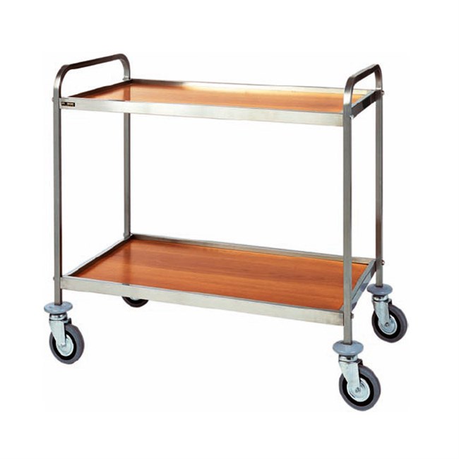 Carrello di servizio in acciaio inox 83x57x97h