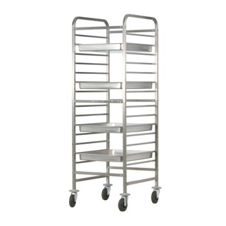 Carrello portateglie rinforzato inox 65,5x72x181h