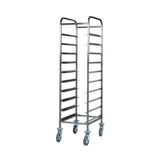 Carrello portavassoi inox 10 vassoi 38X62X175H