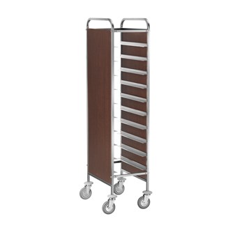 Carrello portavassoi inox pannelli laterali weng&#232; 38x62x175h