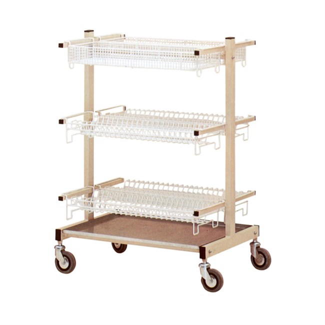 Carrello scolapiatti e bicchieri professionale