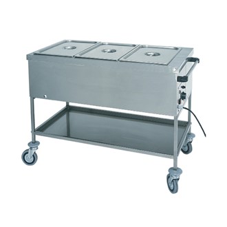 Carrello termico bagnomaria inox 3 GN1/1