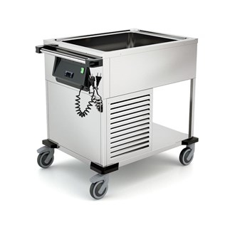 Carrello frigo inox per ristorazione 2 GN1/1