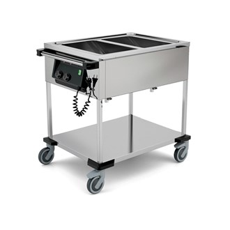 Carrello termico inox 2 vasche GN 1/1 separate