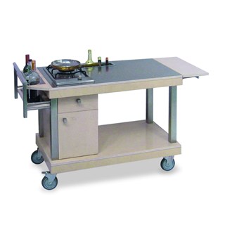 Carrello professionale flambè 1 fuoco