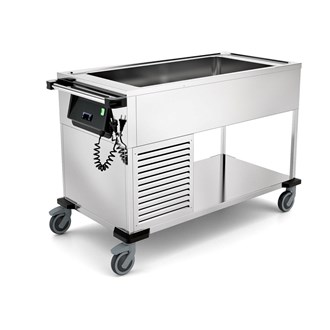 Carrello frigo inox per ristorazione 3 GN1/1