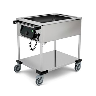 Carrello termico acciaio inox vasca unica