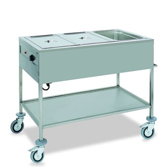 Carrello termico inox 3 vasche GN 1/1