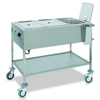 Carrello termico inox 3 vasche GN 1/1