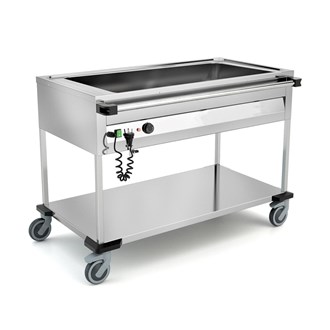 Carrello termico bagnomaria inox 3 GN 1/1