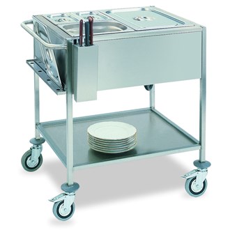 Carrello termico inox 2 vasche GN 1/1