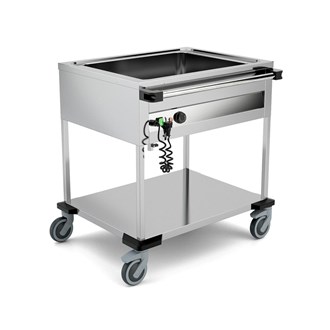 Carrello termico acciaio inox 2 GN 1/1
