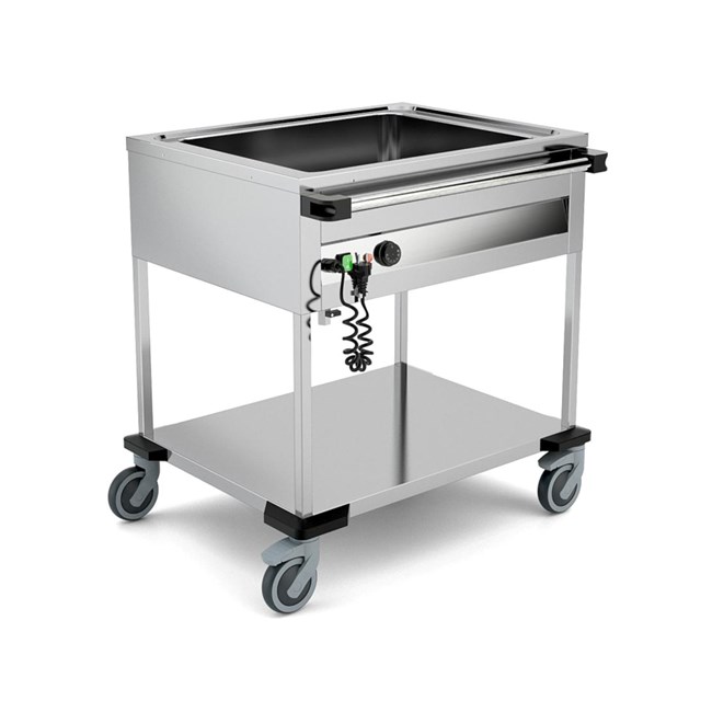 Carrello termico inox vasca unica