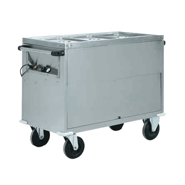 Carrello termico bagnomaria inox armadiato