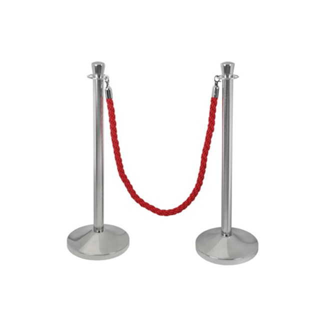 Colonna per cordone separacode inox brillante