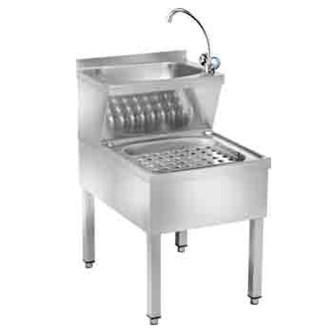 Lavamani inox e lavastracci rubinetto acqua calda/fredda