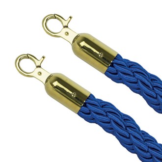 Cordone separacode blu con ganci dorati 150 Cm