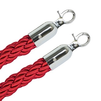 Cordone separacode Bordeaux con ganci cromati 150 Cm